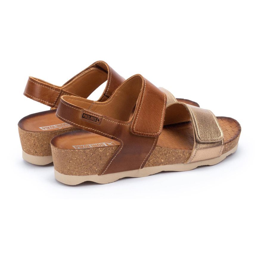 Women's Pikolinos MAHON Sandals Brown / Gold | NZ I12Q953